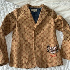 Boys Gucci Blazer size 8 tan excellent condition